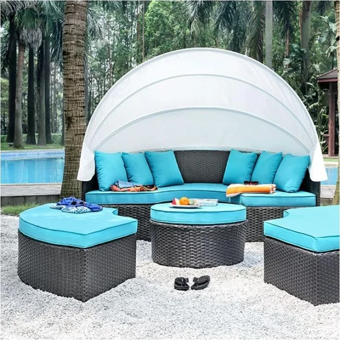 Cm-os2117 Furniture Of America 4 Pc. Patio Daybed