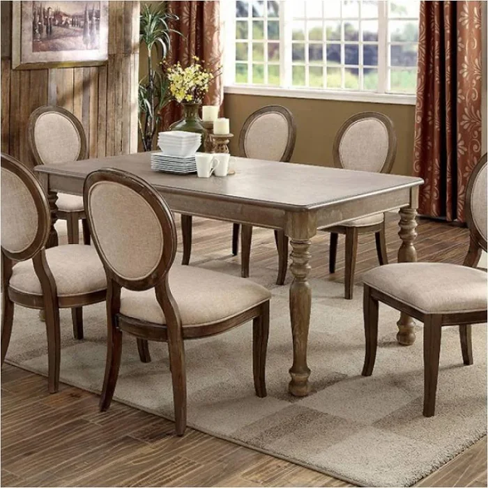 Cm3872t Furniture Of America Siobhan Dining Table – Rustic Oak