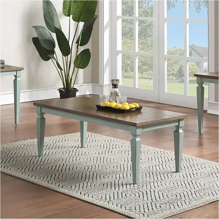 Cm4388ab Furniture Of America Monmouth 3 Pc. Table Set – Antique Teal