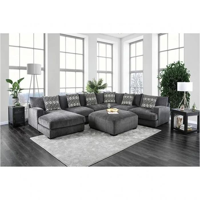 Cm6587-sect Furniture Of America Kaylee U-shaped Sectional