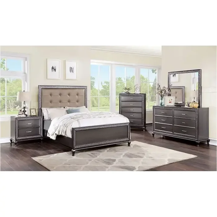 Cm7198gy-ck Furniture Of America Onyxa California King Bed