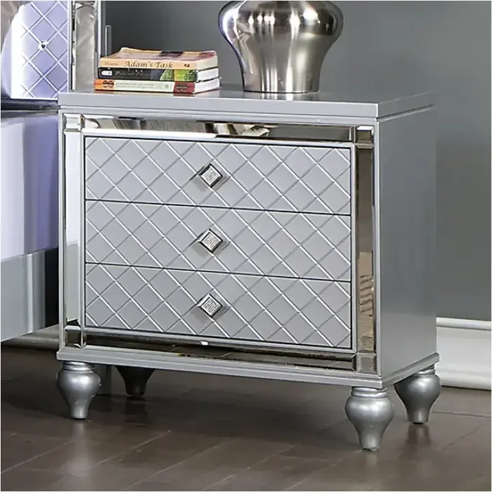 Cm7320sv-n Furniture Of America Calandria Night Stand – Silver