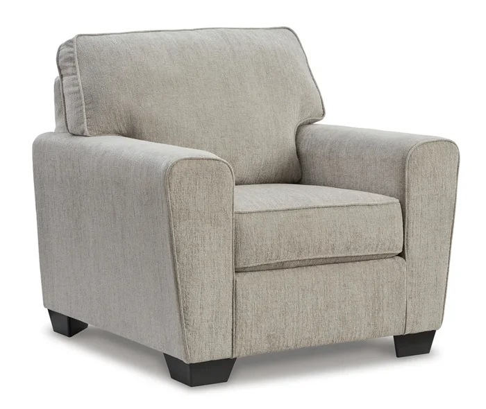 Contemporary Upholstered Chair with Block Legs