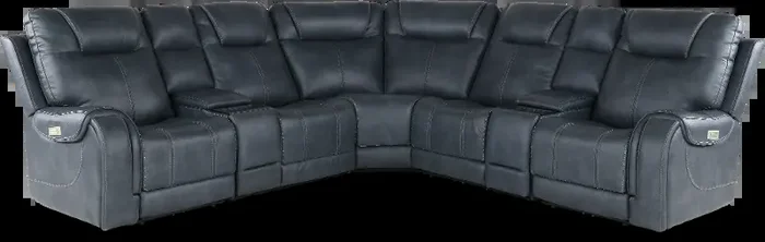Conway Slate Gray 7 Piece Power Reclining Sectional