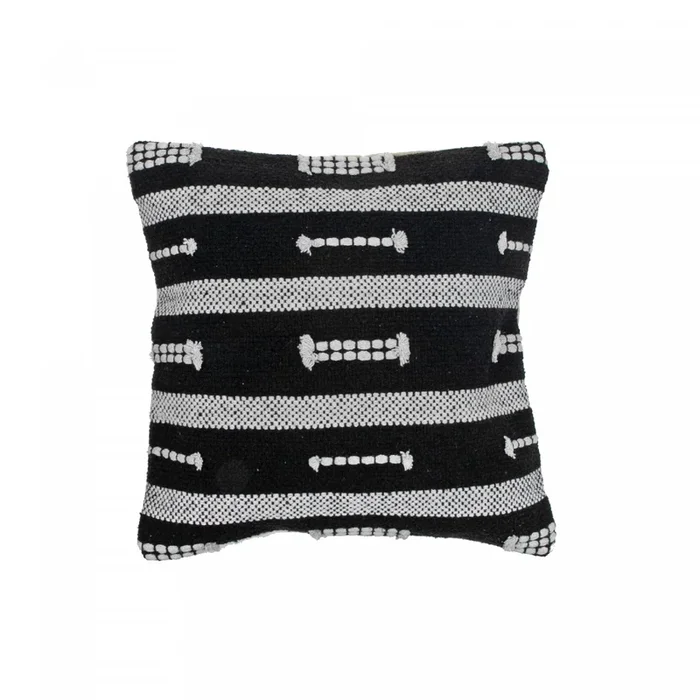 Cotton Handwoven Cushion Staple – Set of 2 Cushions|Coussin en coton tissé à la main à motif d’agrafes – ensemble de 2 coussins