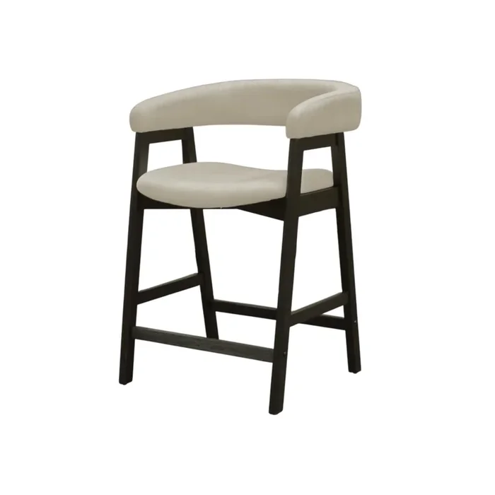 Cove Curved Back Counter Stool – Black
