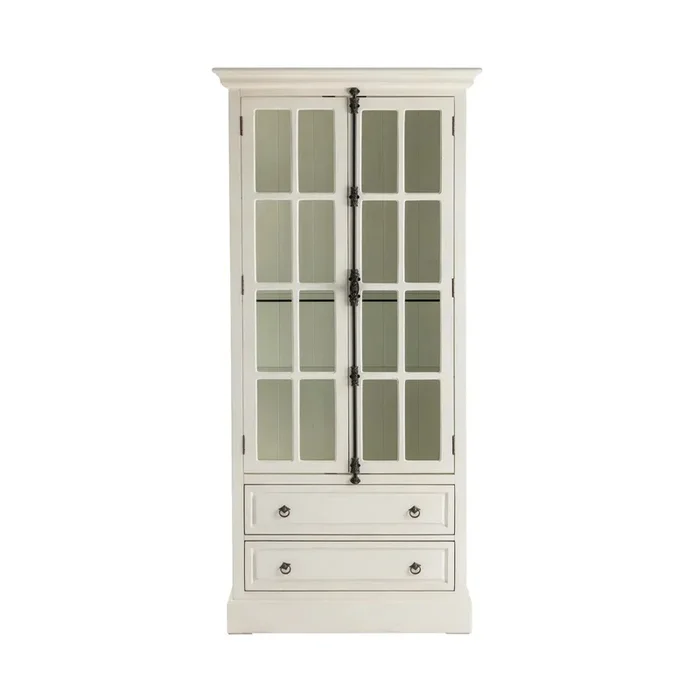 Coventry Curio Cabinet – Distressed White