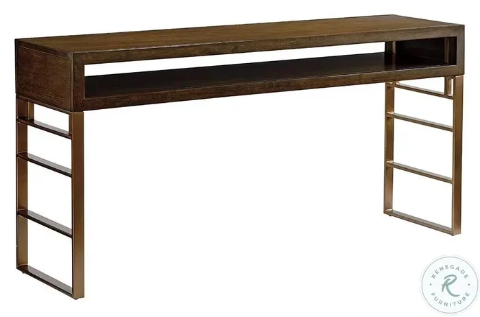 Cross Effect Rich Mocha And Bronze Kinetic Office Console