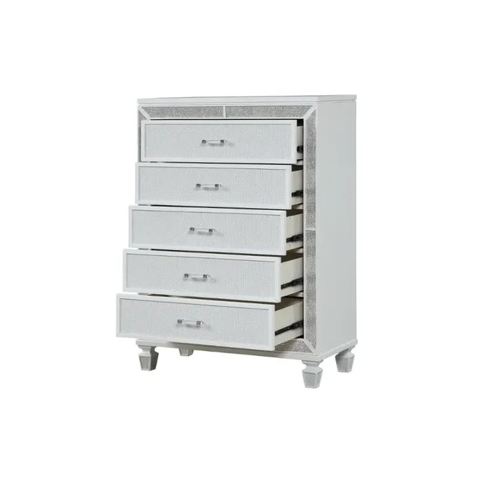 Crystal-ch-wht Galaxy Home Furnishings Crystal Crystal Chest White