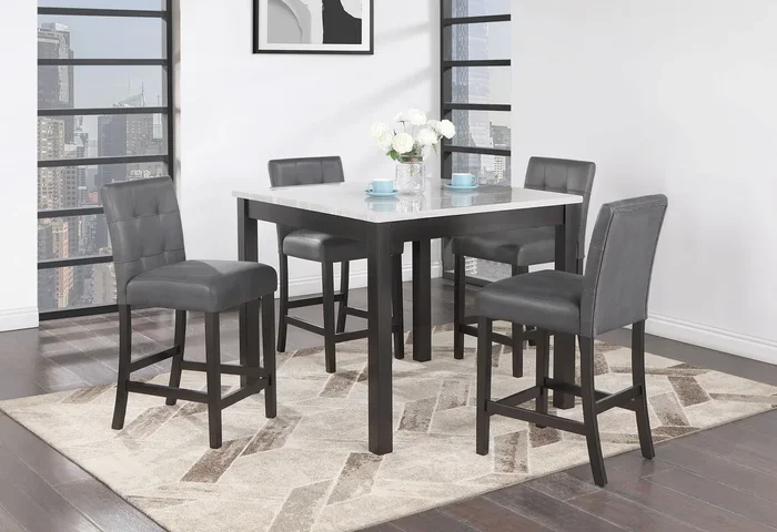 D4052 BAR TABLE AND 4 BAR STOOLS