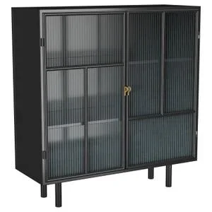 Dalia 2-door Accent Storage Cabinet With Shelving Black