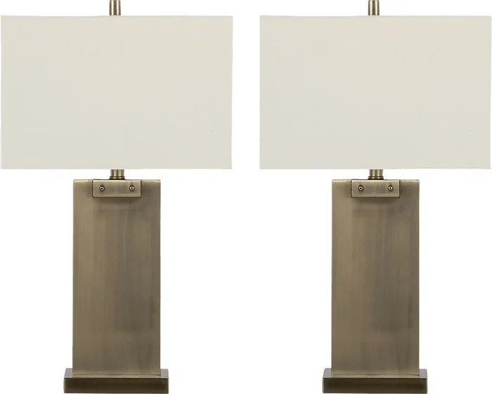 Dalliotte Hollow Brass Lamp, Set of 2
