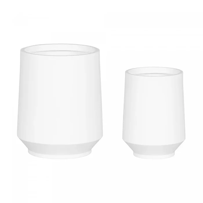 Dalya 2-Piece Planter – White|Ensemble 2 cache-pots Dalya – blanc