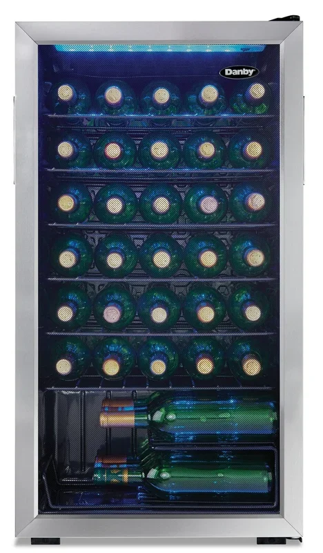 Danby 17.5″ 3.3 Cu. Ft. Single-Door Wine Cooler – Stainless – DWC036A1BSSDB-6 | Refroidisseur à vin Danby de 3,3 pi³ et de 17,5 po à 1 porte – acier inoxydable – DWC036A1BSSDB-6