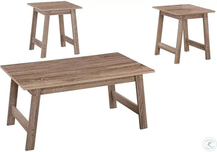 Dark Taupe 3 Piece 20″ Occasional Table Set