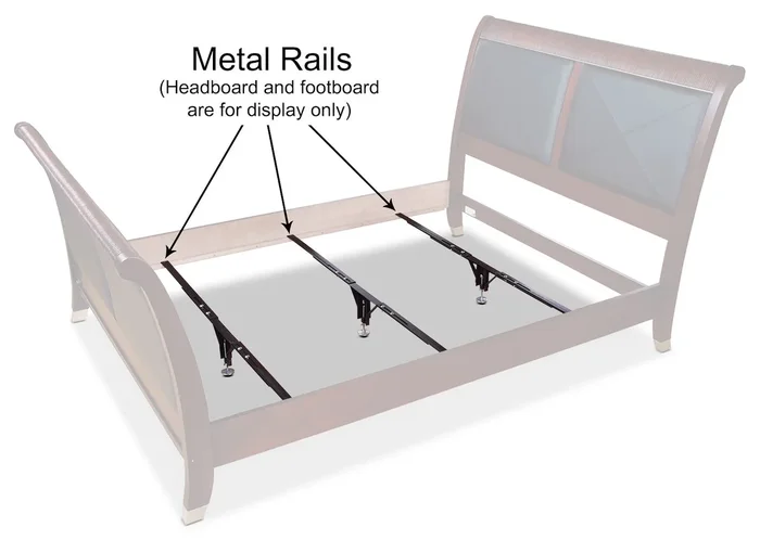 Deluxe Full/Queen/King Metal Support Rails – Set of 3|3 traverses de luxe pour lit double/grand lit/très grand lit|923FQK