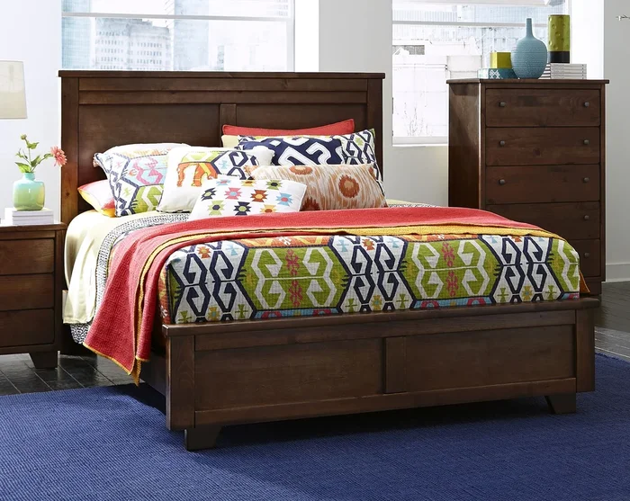 Diego Panel Bed (Espresso Pine)