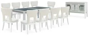 Dining Table and 10 Chairs With Storage