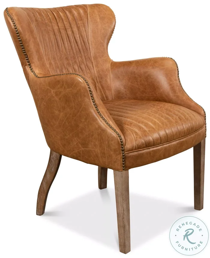Disel Tan Leather Single Chair
