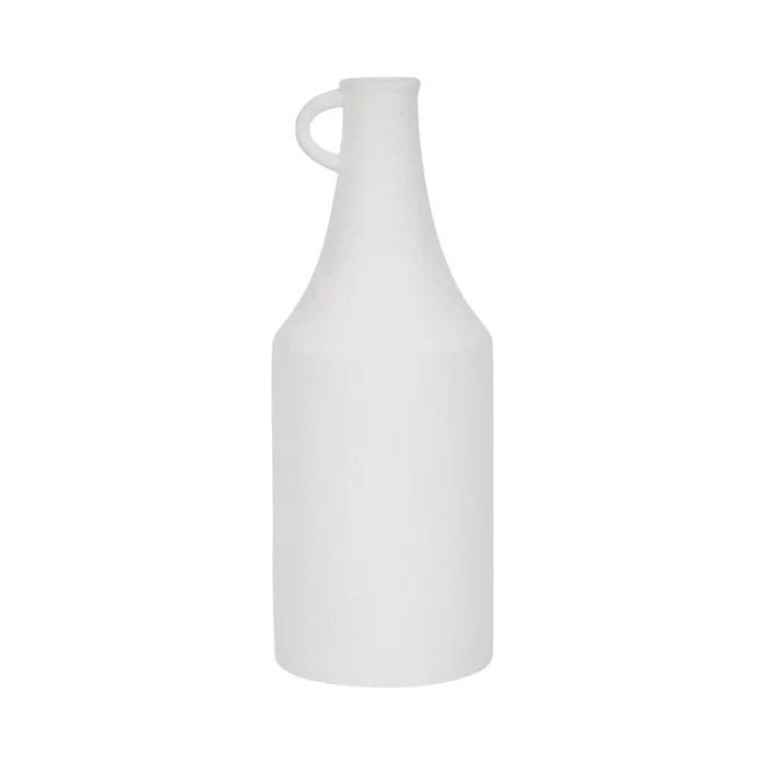Dolomite 16″ Rough Textured Bottle Vase – White|Vase en forme de bouteille de 16 po en dolomite à texture rugueuse – blanc