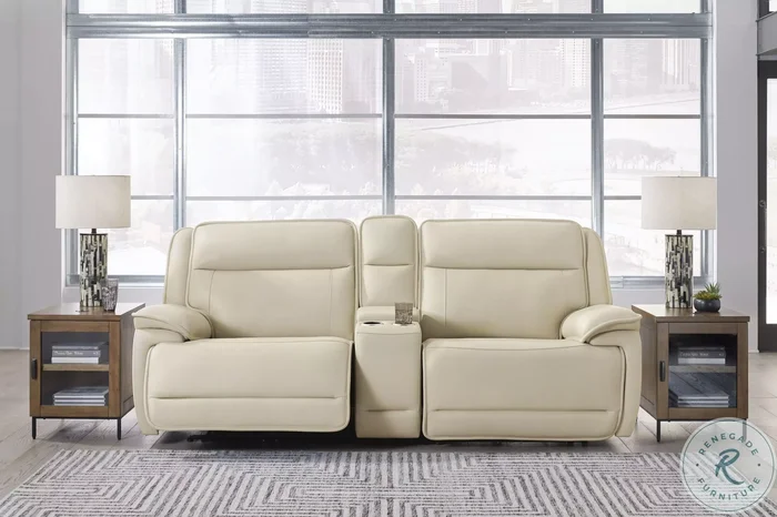 Double Deal Almond Modular Console Loveseat