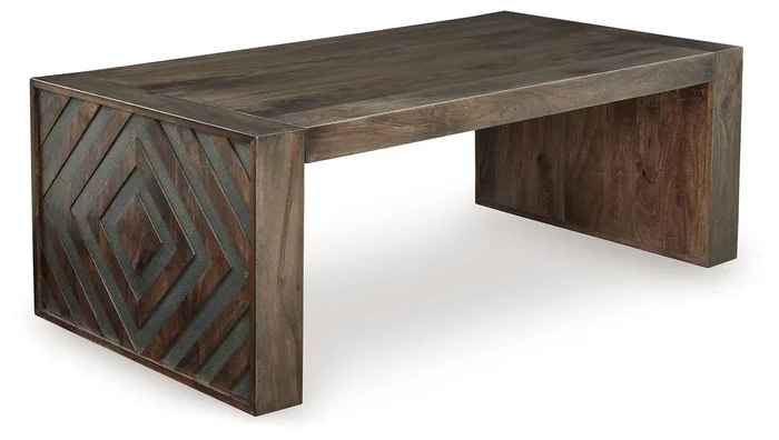 Dreggan – Rectangular Cocktail Table – Brown
