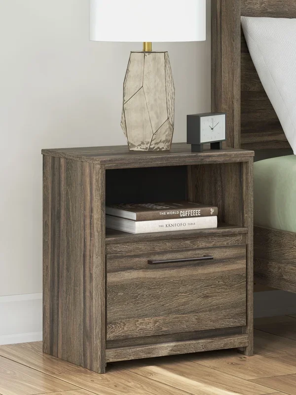 Elbrim – One Drawer Night Stand – Brown