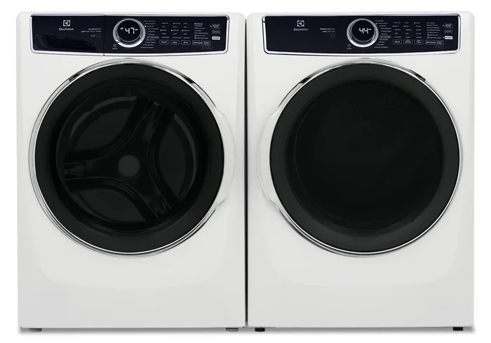 Electrolux 5.2 Cu. Ft. Front-Load Washer and 8 Cu. Ft. Gas Dryer – White | Laveuse à chargement frontal de 5,2 pi³ et sécheuse à gaz de 8 pi³ de Electrolux – blanches | ELF763GW