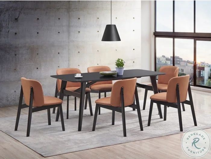 Eliora Black Rectangular Dining Room Set