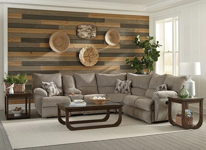 Elliott Lay Flat Reclining Sectional (Pewter)