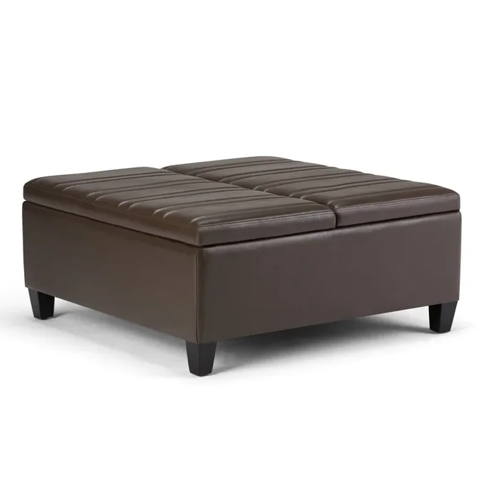 Ellis – Coffee Table Storage Ottoman Contemporary Design