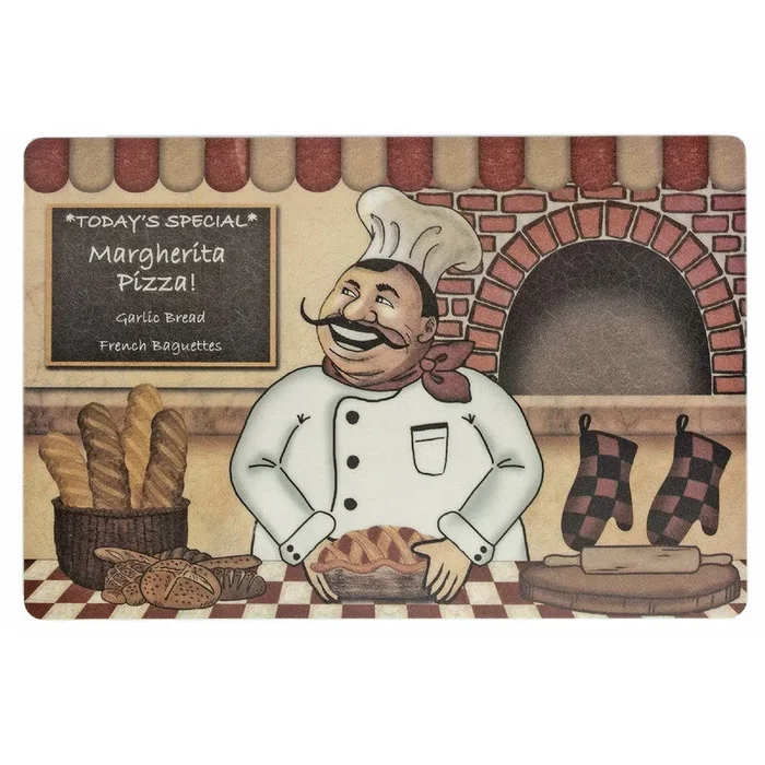 Eva Placemat Jolly Chef 12 x 18 – Set of 12|Napperon Eva 12 x 18 orné d’un chef cuisinier joyeux – ensemble de 12
