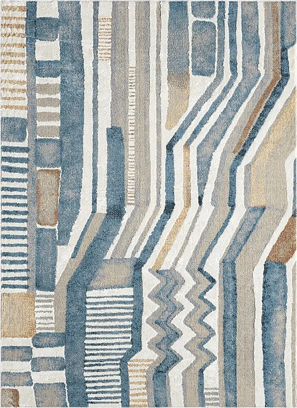 Evette Rios Zorion Blue 7’9 x 9’9 Rug