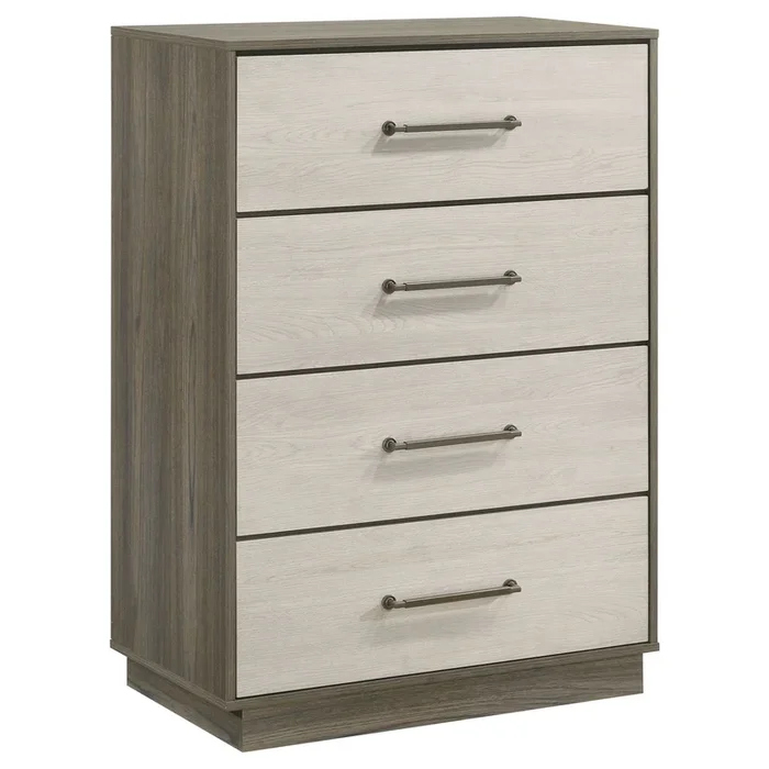 Fenwick – 4-Drawer Chest Of Drawers – Gray Oak