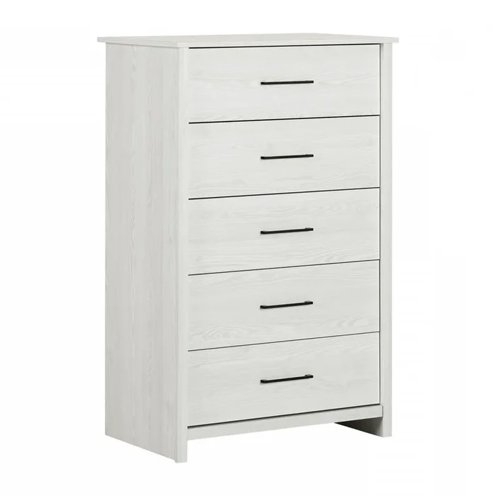 Fernley 5-Drawer Chest – White Pine|Commode verticale Fernley à 5 tiroirs – pin blanc