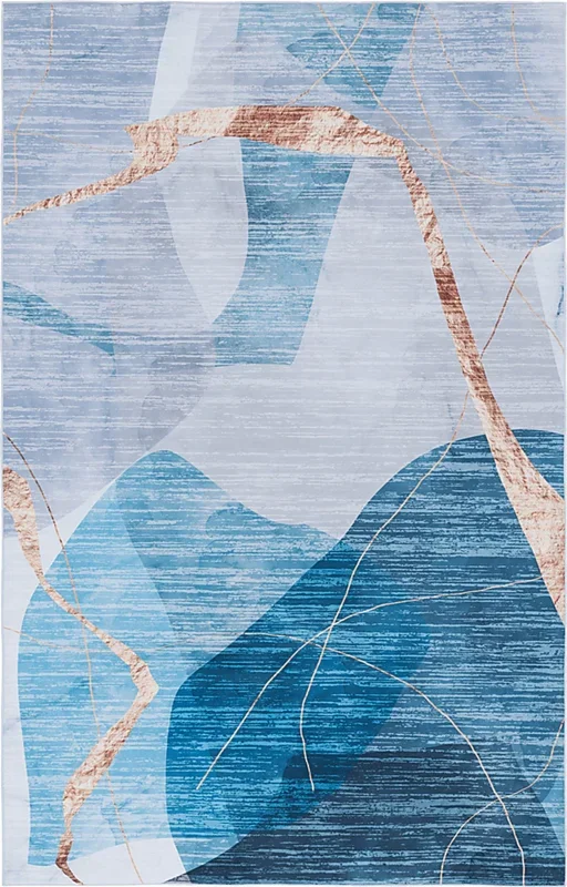 Fician Blue/Gold 8′ x 10′ Rug