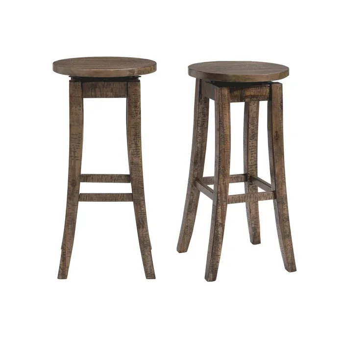 Finn 30″ Swivel Backless Bar Stool of 2
