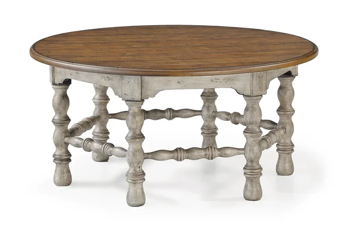 Flexsteel Plymouth Round Cocktail Table in Two-Tone