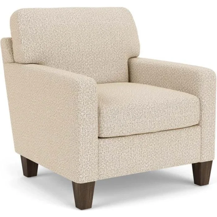 Flexsteel South Haven White Moondust Chair with Square Legs