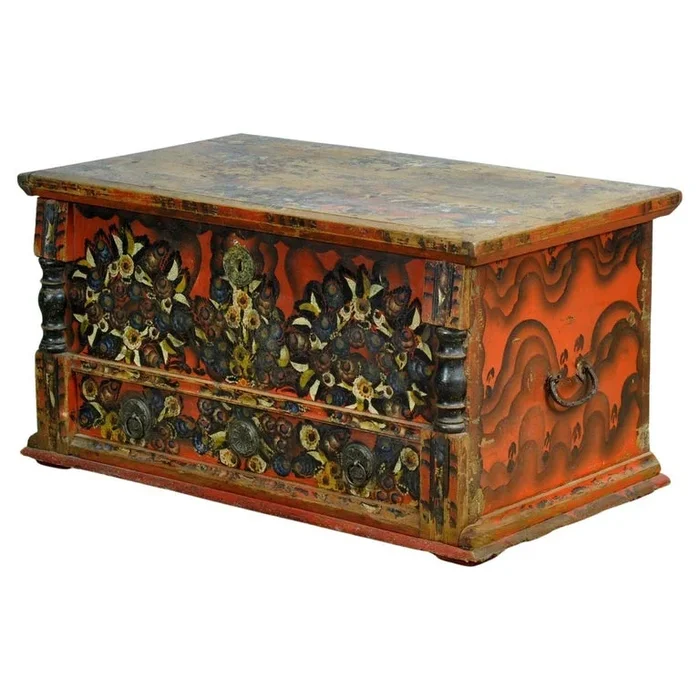 Folk Art Wedding Chest, circa 1850
