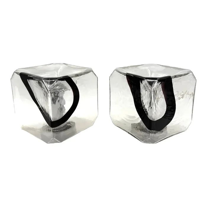 Fratelli Toso, Pair of Murano Blown Glass Lamps, F.lli Toso, Murano Italy 1970s