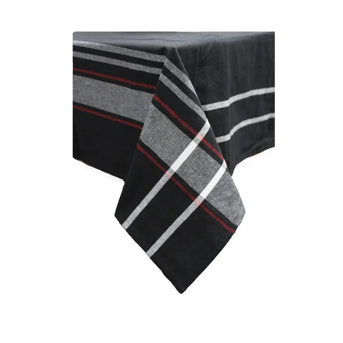 French Border Tablecloth 60 x 90 Black|Nappe noire 60 x 90 à bordure française