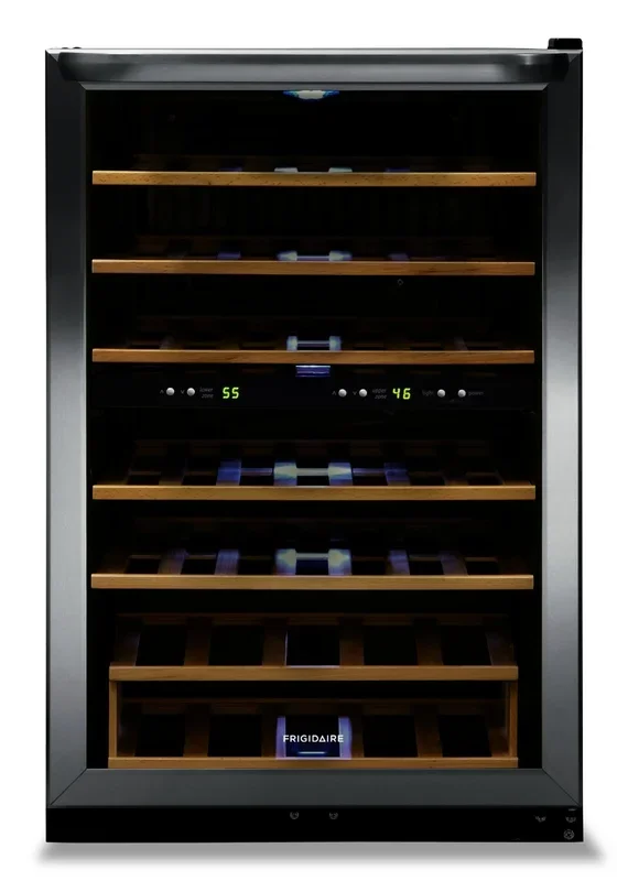 Frigidaire 21.5″ 4.4 Cu. Ft. 45 Bottle Two-Zone Wine Cooler Refrigerator – Stainless Steel – FRWW454… | Réfrigérateur Frigidaire de 4,4 pi³ et de 21,5 po avec refroidisseur à vin à 2 zones à 45 bouteilles…