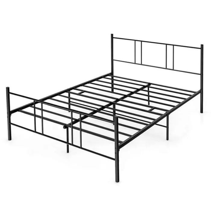 Full/Queen Size Heavy-duty Platform Bed Frame with High Headboard