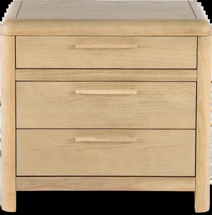 Furano Natural Ash 3-Drawer Nightstand