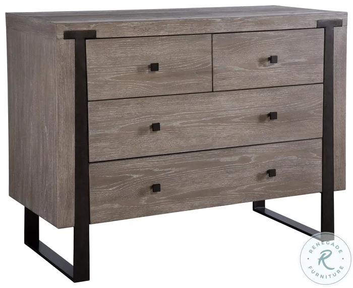 Gabriel Light Oak And Dark Bronze Accent Chest