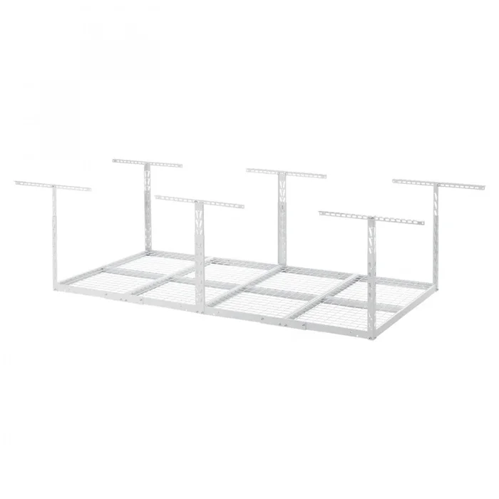 Gladiator Overhead Gearloft™ Hammered White Storage Rack – 4′ x 8’|Tablette de rangement suspendue GearloftMC blanc martelé de Gladiator – 4 pi x 8 pi