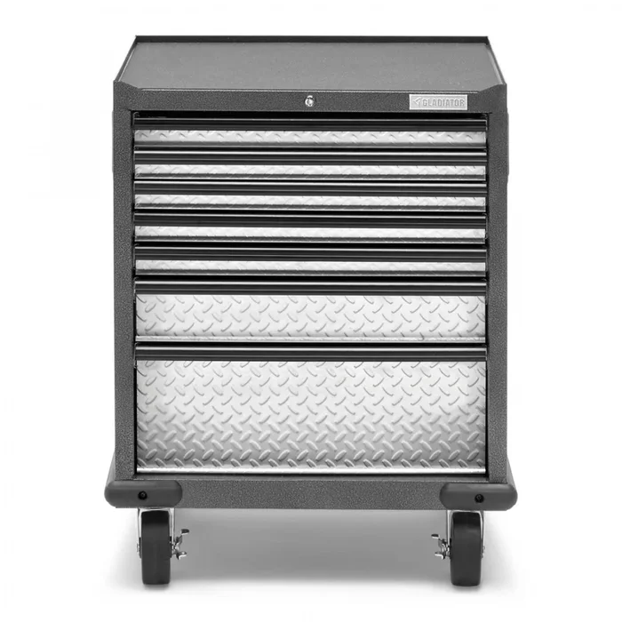 Gladiator Premier 7-Drawer Modular Tool Storage Cabinet – Silver Tread|Armoire à outils modulaire de série Premier à 7 tiroirs de Gladiator – bande de roulement argentée
