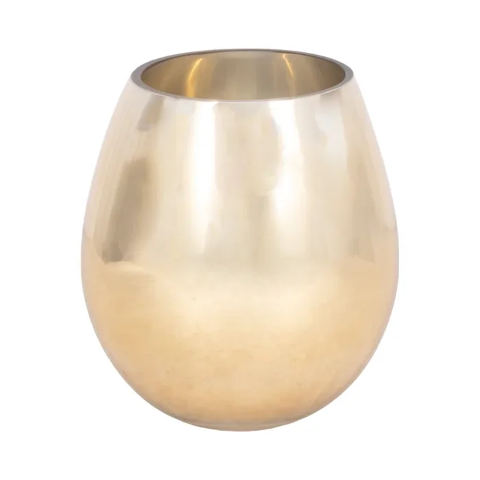 Glass 8″ Metallic Vase – Gold|Vase de 8 po en verre d’aspect métallique – doré