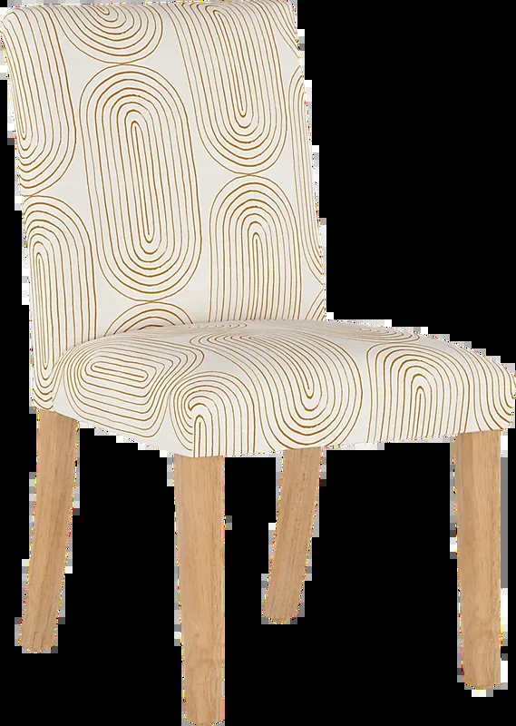 Golden Rust White Side Chair